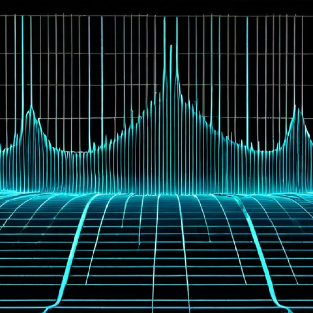 아날로그 신호와 디지털 신호 비교 - Analog Modulation (AM/FM)**

"Abstract representation of AM and FM radio waves, visualized with flow...