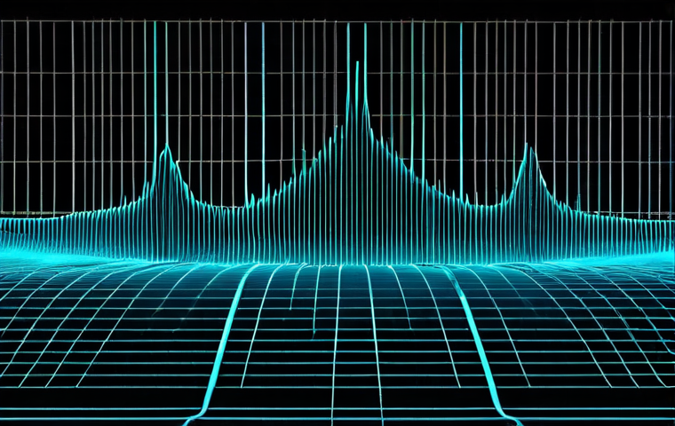 아날로그 신호와 디지털 신호 비교 - Analog Modulation (AM/FM)**

"Abstract representation of AM and FM radio waves, visualized with flow...