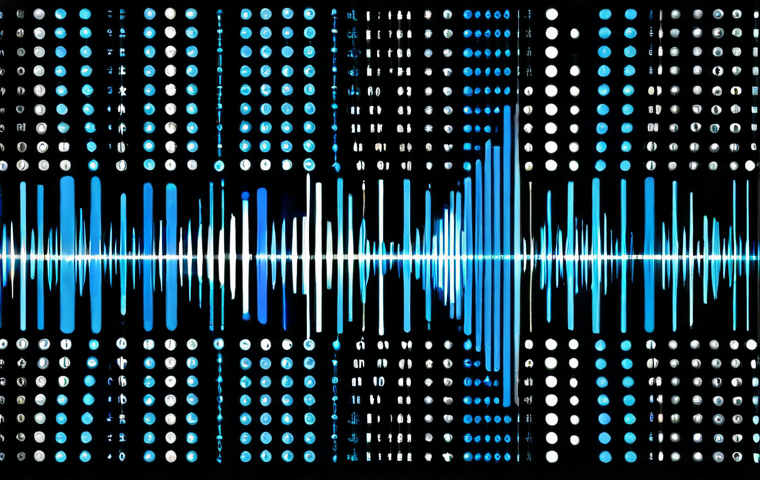 아날로그 신호와 디지털 신호 비교 - Analog Modulation (AM/FM)**

"Abstract representation of AM and FM radio waves, visualized with flow...