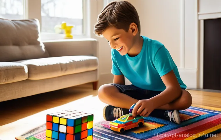 레트로 기기 수리 팁 - A focused young adult, wearing a comfortable, long-sleeved shirt and casual trousers, meticulously r...