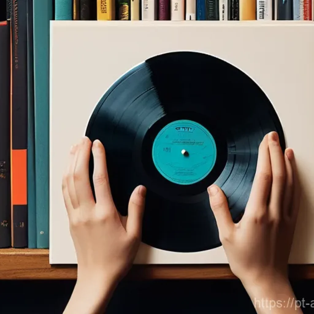 아날로그 음악 - **Prompt 1: The Tactile Joy of Vinyl & Album Art**
    "A serene, medium close-up shot of hands, pos...