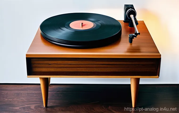 아날로그 음악 - **Prompt 1: The Tactile Joy of Vinyl & Album Art**
    "A serene, medium close-up shot of hands, pos...