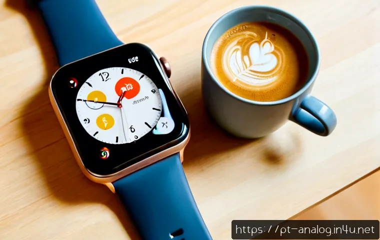 Home 17 스마트워치와 아날로그 시계 비교 - Photorealistic comparison scene of a modern smartwatch and a classic analog wristwatch placed side b...